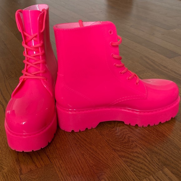 Jeffrey Campbell Shoes - Hot Pink JEFFREY CAMPBELL Jelly Boots